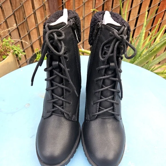 Lace Up Combat Boots Redwood Women's Size 8 - Picture 10 of 16